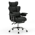 thumbnail image 1 of Costway Chaise de Bureau Grande Taille 400 Lb avec Hauteur Réglable, Fonction d'Inclinaison, Repose-Pieds, Noir, 1 of 10