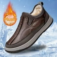 thumbnail image 3 of [Men's Slip-On Winter Boots] Easy Slip-On Closure Dad Boots for Snow Ice Everyday & Formal Use - Durable -like Material - Ideal Gift Men's Slip-On Winter Boots | Thermal Insulated Non-Slip PVC Sole |, 3 of 7