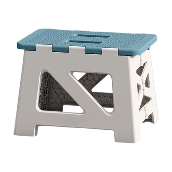 Folding Step Stool, Heavy Duty Portable Plastic Stepping Stool with Non Slip Surface, Collapsible Small Stool for Home Kitchen Bathroom Camping Outdoor Use