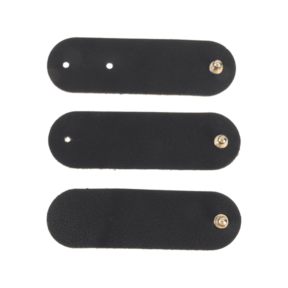 unbranded 3 Pcs Cord Holders Cable Holder Wire Arrangement Wire Organizer 8.5*1.5CM Black