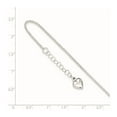 thumbnail image 2 of FB Jewels Sterling Silver Polished Heart w/ 1in ext. Anklet, 2 of 2
