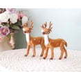 thumbnail image 4 of Figuras de ciervos en miniatura y figuras de animales de reno para baby shower navideño. En pie, 4 of 9
