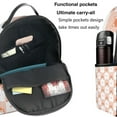 thumbnail image 5 of Lsque love plaid fox Pattern Backpack – School Travel Canvas Daypack with Ergonomic Padded Straps, Multiple Compartments & Leather Handle, 5 of 5