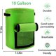 thumbnail image 4 of Zhuge Paquete de 4 bolsas de cultivo de patatas no tejidas de 10 galones con solapa, bolsas de cultivo de tela resistente con asa y ventana de cosecha, color verde, 4 of 5