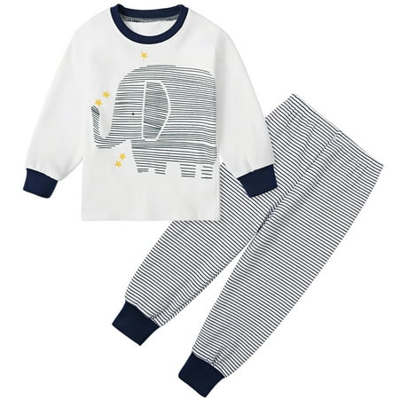 

BULLPIANO Toddler Baby Boy Clothes Long Sleeve Top and Pants 2 Piece Pajama Sets