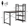 thumbnail image 3 of Costway 47.5" Computer Desk Writing Desk Study Table Workstation With 4-Tier Shelves, 3 of 10