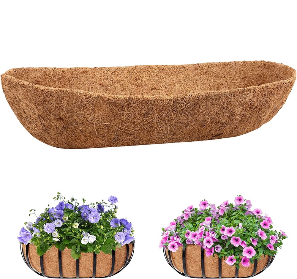 NOGIS 1Pcs 48 inch Trough Coco Liners for Wall Basket, Replaceable