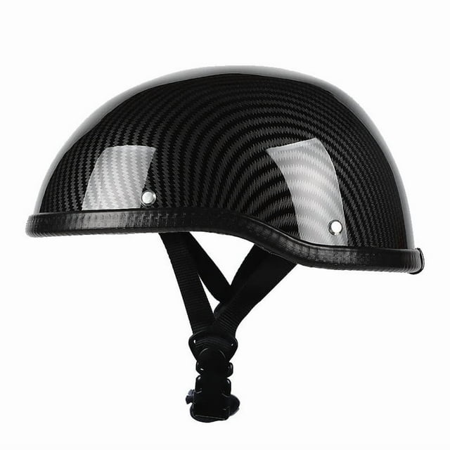 Vintage-Inspired Unisex Summer Cycling Semi-Helmet: Retro Headgear Style for Safe & Comfortable Bike Rides - Black Carbon Fiber Pattern, One Size Fits All