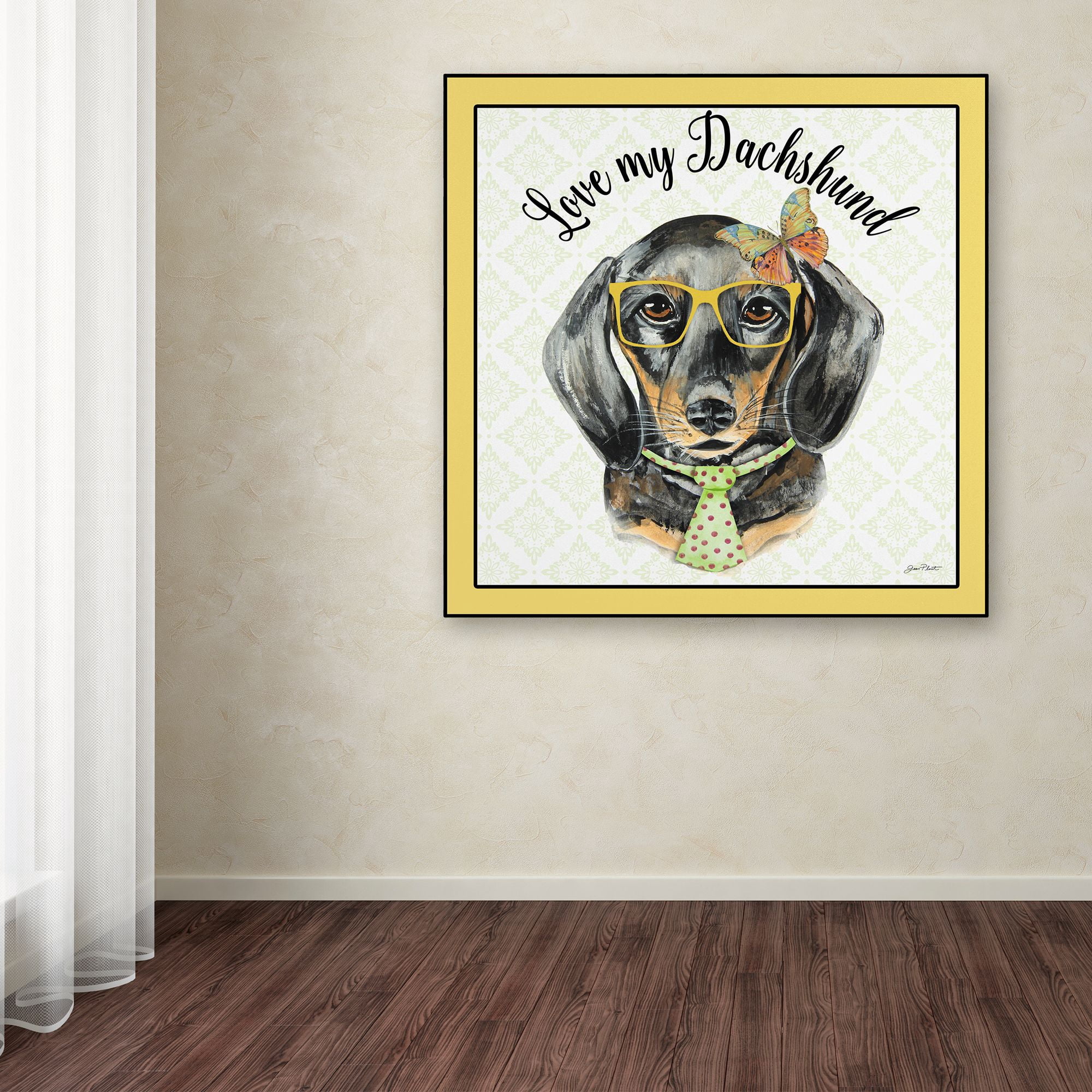 Trademark Fine Art 'Dachshund 2' Canvas Art by Jean Plout