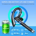 thumbnail image 4 of Hsility Auriculares Bluetooth para teléfonos celulares 500 horas de tiempo de espera con funda de carga LED, micrófono giratorio de 270 grados, manos libres, versión Bluetooth 5.1, 4 of 5