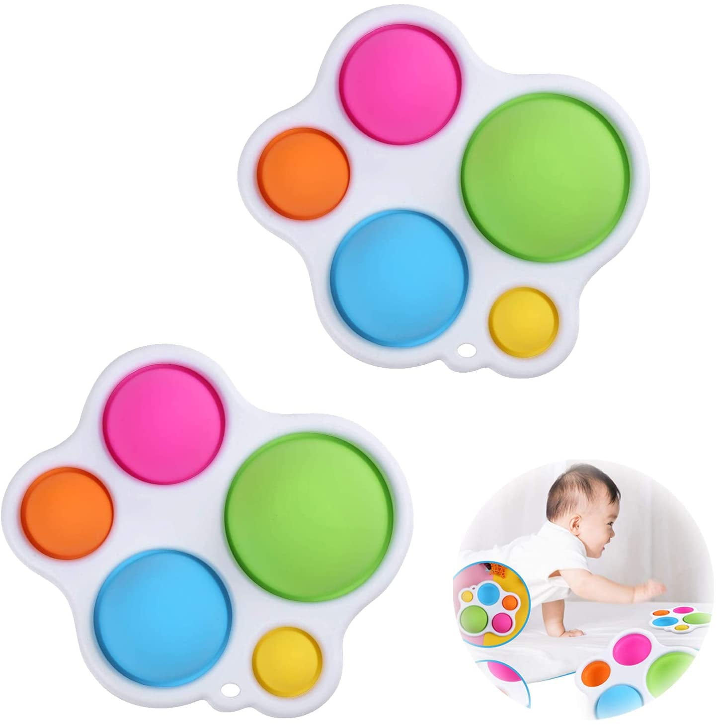 Silicone Flipping Board 0-1 years old Gifts NEW Baby Simple Dimple Sensory Toys 