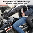 thumbnail image 3 of tooarts Motorcycle Rear Seat Safety Belt Passenger Grip Grab Handle Strap Motorcycle Back Seat Safety Armrest, 3 of 7