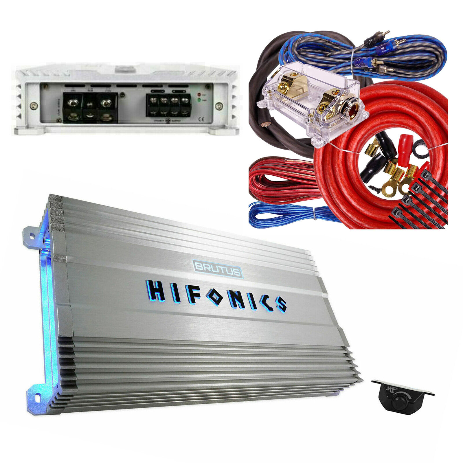 HIFONICS BG4000.1D BRUTUS 1 CH CAR STEREO 8000W AMPLIFIER + 0 GAUGE