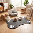 thumbnail image 5 of Pet Food Mat 19.69x11.81in Diatomaceous Earth Quick Dry Absorbent Wipe Clean Dog Cat Feeding Bowl Pad for Floor Cat Litter Mat by MPOISVA, 5 of 8