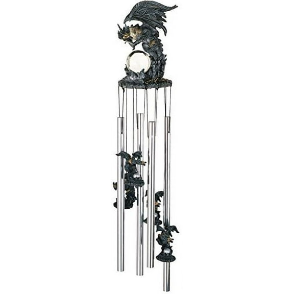 StealStreet SS-G-41010 Wind Chime Round Top Dragon Hanging Garden Porch Decoration Decor