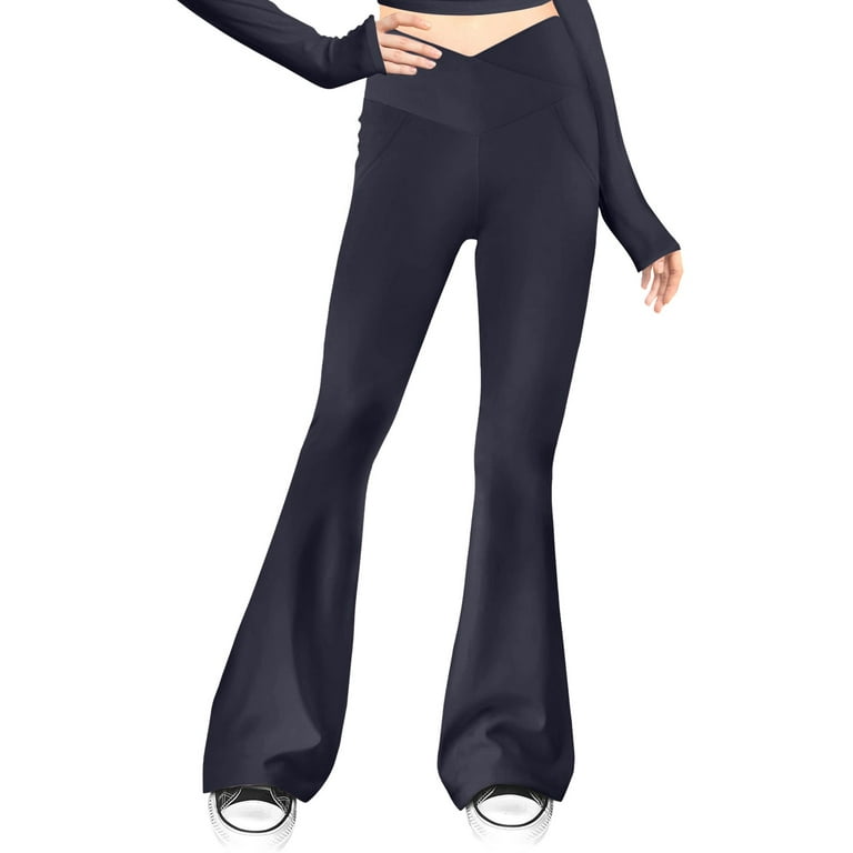NAVISKIN Women's Bootcut Yoga Pants Bootleg Pants Back Pockets Petite/Regular/Tall  Length 29 Inseam Grey Size S : : Clothing, Shoes & Accessories