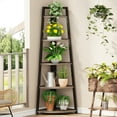 thumbnail image 4 of Tribesigns 5 Tier Corner Bookshelf, 70 inch Tall Corner Ladder Shelf, 4 of 8