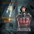 thumbnail image 2 of Happy Halloween Halloween Tombstone Decoration, Lighted Gravestone With Creepy Voice Spooky Head, Light Up Eyes, Spooky Sound Effects For Party Halloween Yards Decor, 2 of 8