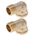 thumbnail image 1 of Accesorios de tubería de latón Unique Bargains 1/2"Femenino x 1/2"Masculino codo de rosca interna y externa 1.65" Longitud 2 Pcs, 1 of 7