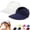 Dark Blue, variant on JFGHDG Twist‑Knot Sun Visor Hat for Women Wide Brim Ponytail‑Open Topless Cap Comfortable Quick‑Dry Sun Visor Beige One Size