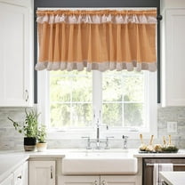 Checkered Curtain Valance | Rod Pocket Polyester Window Treatment | Light Blocking Privacy Panel | Cottage Modern Style for Kitchen Living Room Decor | 59x24 in | 1 Piece | Multi-Color