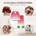 thumbnail image 7 of Rateoe Watermelon Pattern Womens Pajamas Set Long Sleeve Sleepwear Button Down Nightwear Soft Cotton Pj Lounge Sets-, 7 of 7