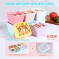 thumbnail image 3 of Micebay BPA-Free Silicone Freezer Molds with Base, Individual 8-Pack 1-Cup Portion Soup Cubes Freezer Tray with Lids for Food Storage, Oven & Dishwasher Safe, Silicone Freezer Containers for Meal Pre, 3 of 10
