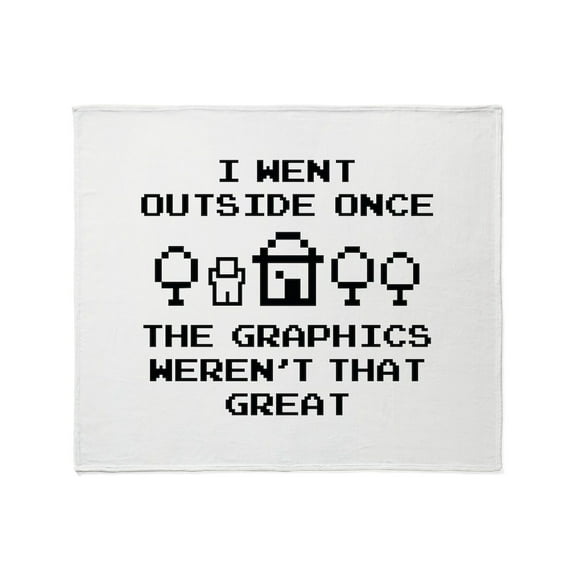 CafePress - I Went Outside Once Stadium Blanket - Soft Fleece Throw Blanket, 50"x60" for All Ages