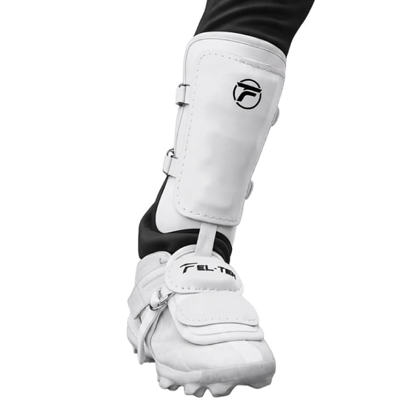 Espinillera Broche Felter Sports PROTECTOR DE BATEO beisbol ADULTO blanco
