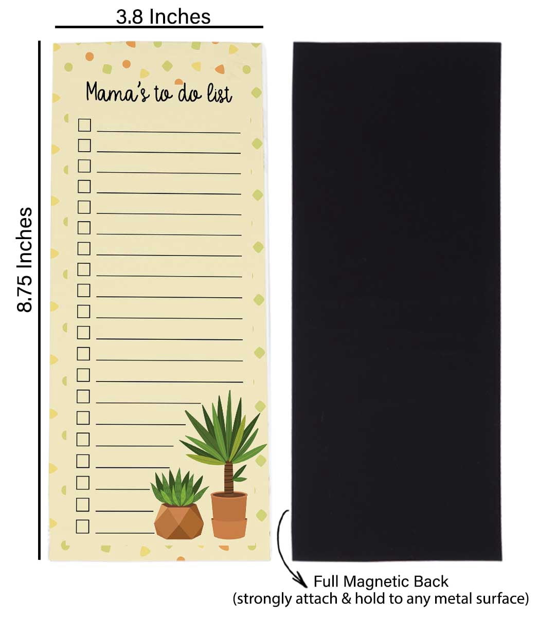 Inkdotpot Pack of 3 Magnetic Fridge To-Do List Notepads- Magnetic Memo Pads For Refrigerator-(50 Sheets Each)-6H