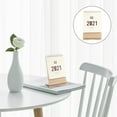 thumbnail image 6 of OUNONA Wooden Stand Up Desk Calendar with Paper and Phone Holder for Home Use Assorted Color, 6 of 8
