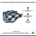 thumbnail image 5 of CTM  1 7/8 Inch Wide Braided Plaid Belt with Matching Buckle (Women), 5 of 5