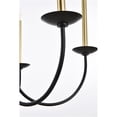 thumbnail image 5 of Living District Cohen 6-Light Mid-Century Metal Pendant in Black/Brass Finish, 5 of 7