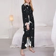thumbnail image 3 of Haiem Fashionable Goose Pattern Women’s Long-sleeve Sleepwear,Sleepwear Set,2-piece Loungewear Set,Soft PJs Comfy Nightwear with Pockets-Medium, 3 of 7