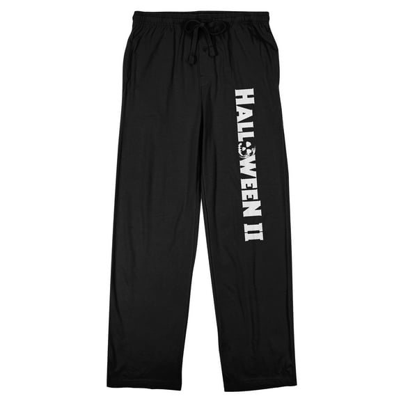 Halloween II Distressed Logo Women's Black Sleep Pants-Large