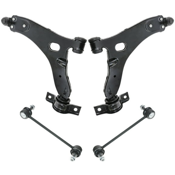 TRQ 4 pc Suspension Kit Front Lower Control Arms Ball Joints Sway Bar End Links PSA63577