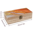 thumbnail image 2 of 7.9×2.3 In Wooden Boxes Durable Easy To Use Dustproof Prevent Slippery Delicate And Cabinet Orange And White-gold Marble, 2 of 8
