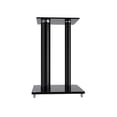 thumbnail image 3 of Monoprice Glass Floor Speaker Stands (Pair) - Black, Support Up to 22 Lbs. (10 Kg) Weight, Constructed of Tempered Glass W/ Aluminum Vertical Supports, 3 of 3