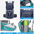 thumbnail image 4 of Mochila de ciclismo Mochila ligera para bicicleta, para el día Senderismo Bolsa Bolsa Mujeres Hombres, 4 of 5