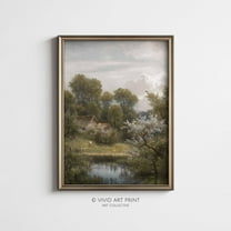 Vintage Spring Landscape Wall Art, Antique Cottage Core Romantic Home Decor, Vivid Art Print El-352 Wall Art, Modern Wall Decor, 8x12 UNFRAMED