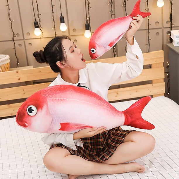 XIYUAN Peluche Gigante De Pez Simulación 80 Cm: Almohada Suave Y Decorativa Para El Hogar, Regalo Original Y Relajante