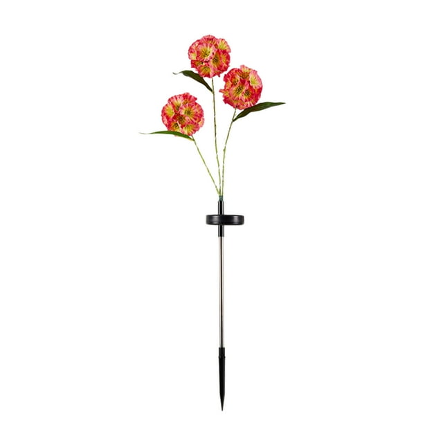 3 LED Solar Dandelions Lights Outdoor Waterproof Plastic Garden Stake Lights With Auto Off For Yard Pathways Decor