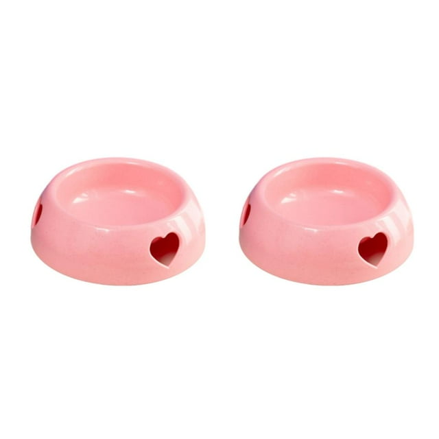 Wweixi Wide Range Of Colors And Sizes Available In Plastic Dog Bowl Simple Durable pink large size 2Set