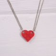 thumbnail image 3 of Collar con colgante en forma de corazón de ladrillo colorido para parejas, llavero de amistad, conjunto de joyas de rompecabezas hecho con elementos de San Valentín, 3 of 4
