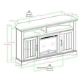 thumbnail image 3 of Coastal Grooved Door Fireplace Corner TV Stand for TVs up to 60" in Rustic Oak, 3 of 9