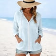 thumbnail image 5 of jiaxiM Lightweight Hoodies for Women Zip Up Summer Thin Hoodies Drawstring Loose Fit Cotton Hoodie Casual Beach Cover Up, 5 of 8