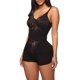 thumbnail image 4 of VISgogo Conjunto de lencería sexy de color sólido para mujer, camisola con tirantes de empalme de encaje con cuello en V, pantalones cortos elásticos delgados VISgogo moda, 4 of 7