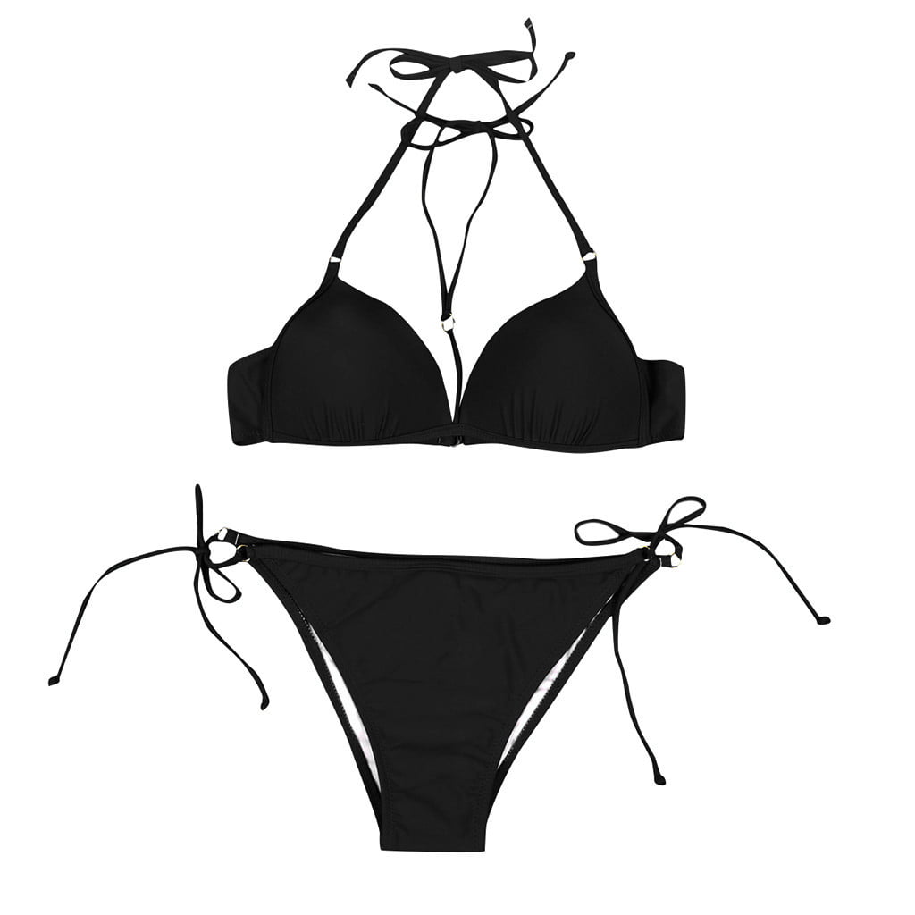 mineraal vergeten Huh TAIAOJING Bikini Set for Women Two Piece Padded Push-up Bra Bikini Set  Swimsuit Bathing Suit Swimwear Beachwear - Walmart.com