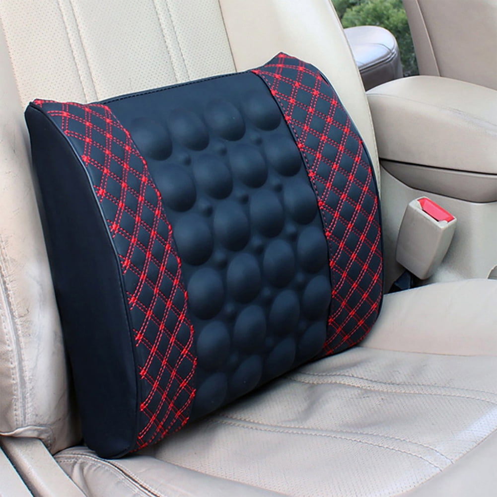 Walbest 12V Car Electric Massage Cushion Lumbar Massage, Car Seat Back  Support Waist Cushion, Lumbar Relaxation Devices, Car Waist Pad Pillows for  Driver Car Cushion Relieve Body, Microfiber Leather 