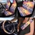 thumbnail image 2 of Uorisanigo 10 Pack Running White Horse Cars Accessories Set with Auto Seat Cover Car Steering Wheel Cover and Seat Belt Pad Cover Water Cup Pad Soft Breathable Auto Interior for Car SUV, 2 of 7